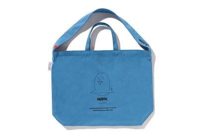 BAPE BY KAZUKI KURAISHI "WHOLE EARTH" 2-WAY CANVAS TOTE BAG