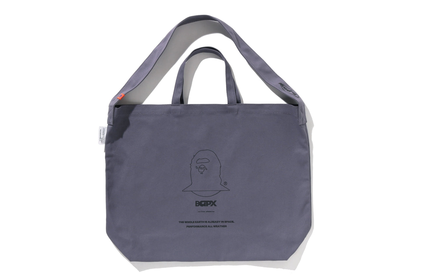 BAPE BY KAZUKI KURAISHI "WHOLE EARTH" 2-WAY CANVAS TOTE BAG
