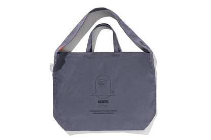 BAPE BY KAZUKI KURAISHI "WHOLE EARTH" 2-WAY CANVAS TOTE BAG