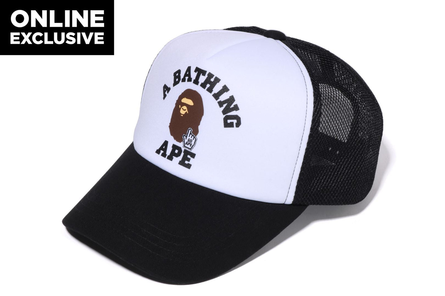 BAPE GO APE POINTER COLLEGE 網眼棒球帽