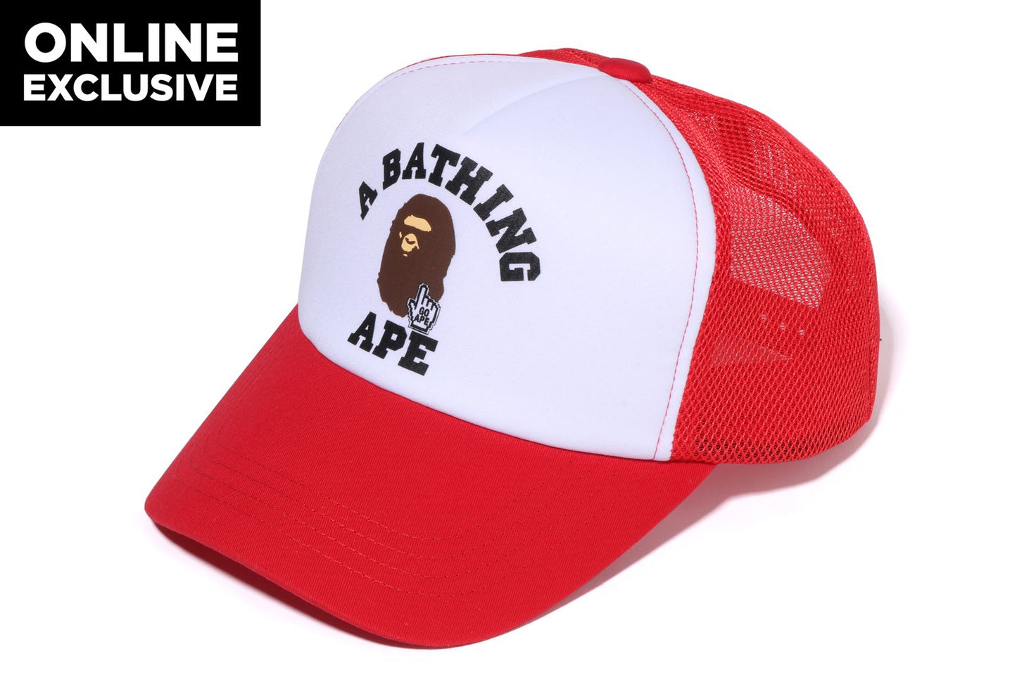 BAPE GO APE POINTER COLLEGE 網眼棒球帽