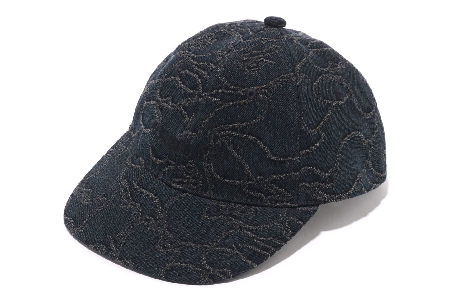 BAPE LINE CAMO JACQUARD MULTI LOGO DENIM CAP
