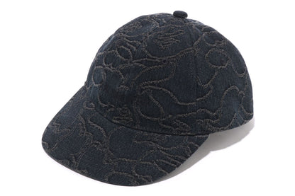 BAPE LINE CAMO JACQUARD MULTI LOGO DENIM CAP