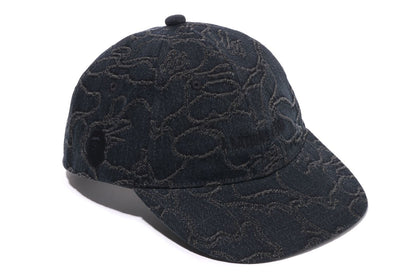 BAPE LINE CAMO JACQUARD MULTI LOGO DENIM CAP