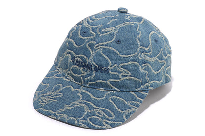 BAPE LINE CAMO JACQUARD MULTI LOGO DENIM CAP