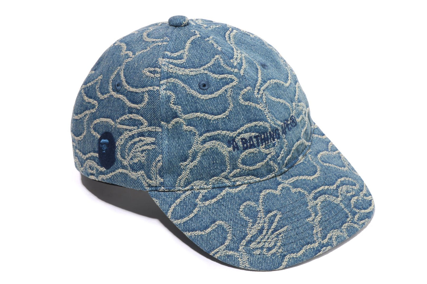 BAPE LINE CAMO JACQUARD MULTI LOGO DENIM CAP