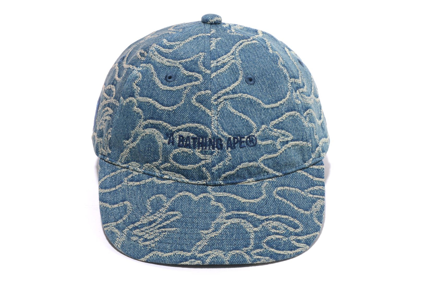 BAPE LINE CAMO JACQUARD MULTI LOGO DENIM CAP
