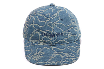 BAPE LINE CAMO JACQUARD MULTI LOGO DENIM CAP
