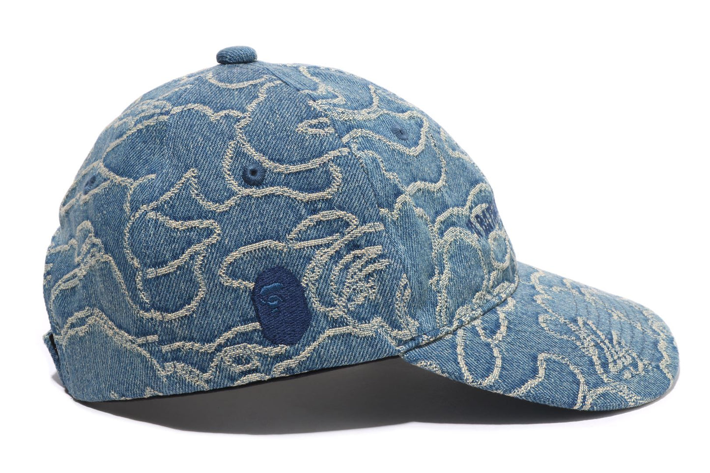 BAPE LINE CAMO JACQUARD MULTI LOGO DENIM CAP