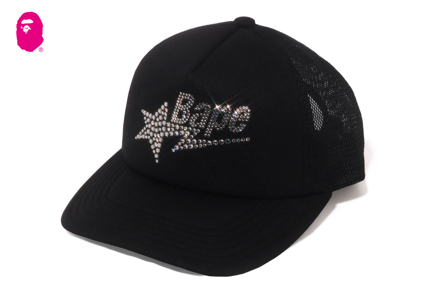 BAPE CRYSTAL STONE BAPE STA LOGO 網眼帽