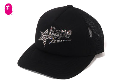 BAPE CRYSTAL STONE BAPE STA LOGO 網眼帽