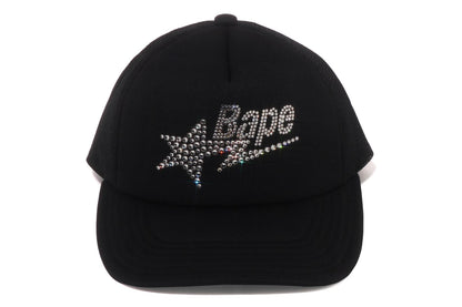 BAPE CRYSTAL STONE BAPE STA LOGO 網眼帽