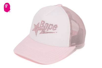 BAPE CRYSTAL STONE BAPE STA LOGO 網眼帽