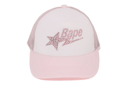 BAPE CRYSTAL STONE BAPE STA LOGO 網眼帽