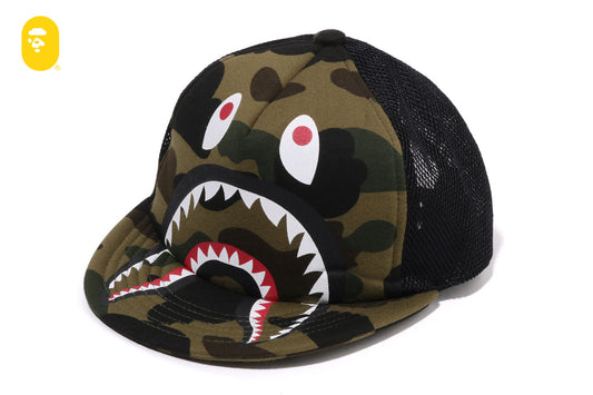 BAPE 1ST CAMO SHARK MESH CAP