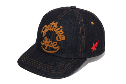 BAPE LOGO WASHED DENIM CAP