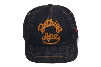 BAPE LOGO WASHED DENIM CAP