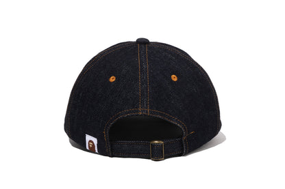 BAPE LOGO WASHED DENIM CAP