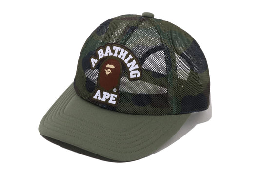 BAPE 1ST CAMO COLLEGE PATCHED MESH CAP