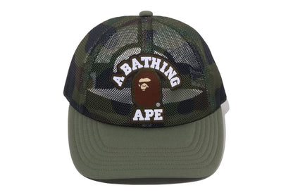 BAPE 1ST CAMO COLLEGE PATCHED MESH CAP