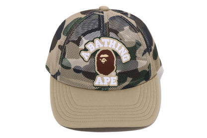 BAPE 1ST CAMO COLLEGE PATCHED MESH CAP