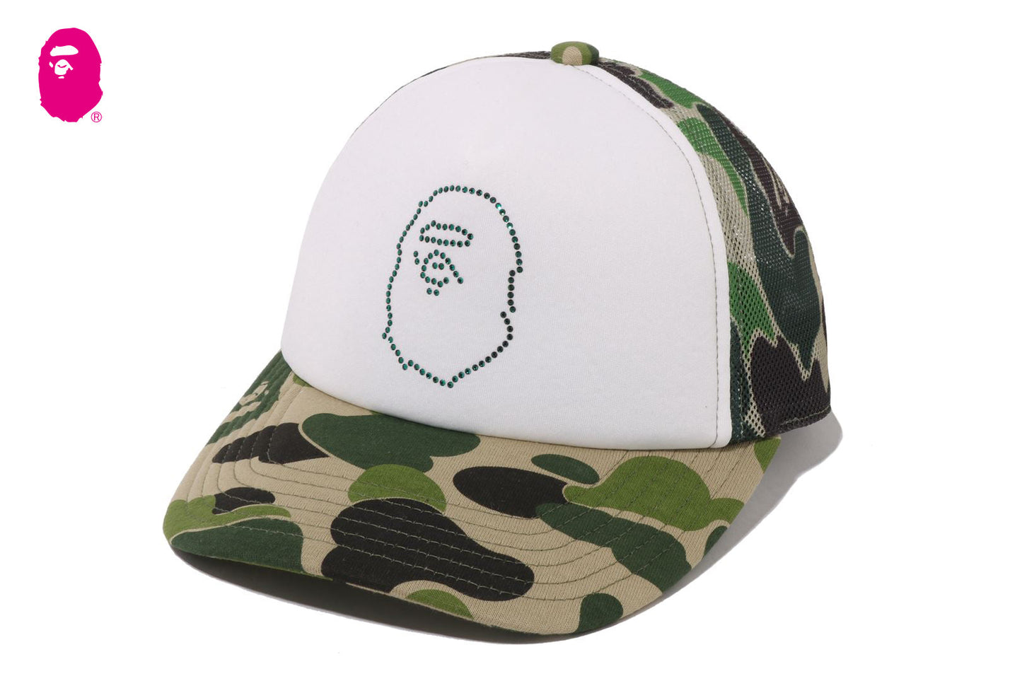 BAPE ABC CAMO CRYSTAL STONE MESH CAP