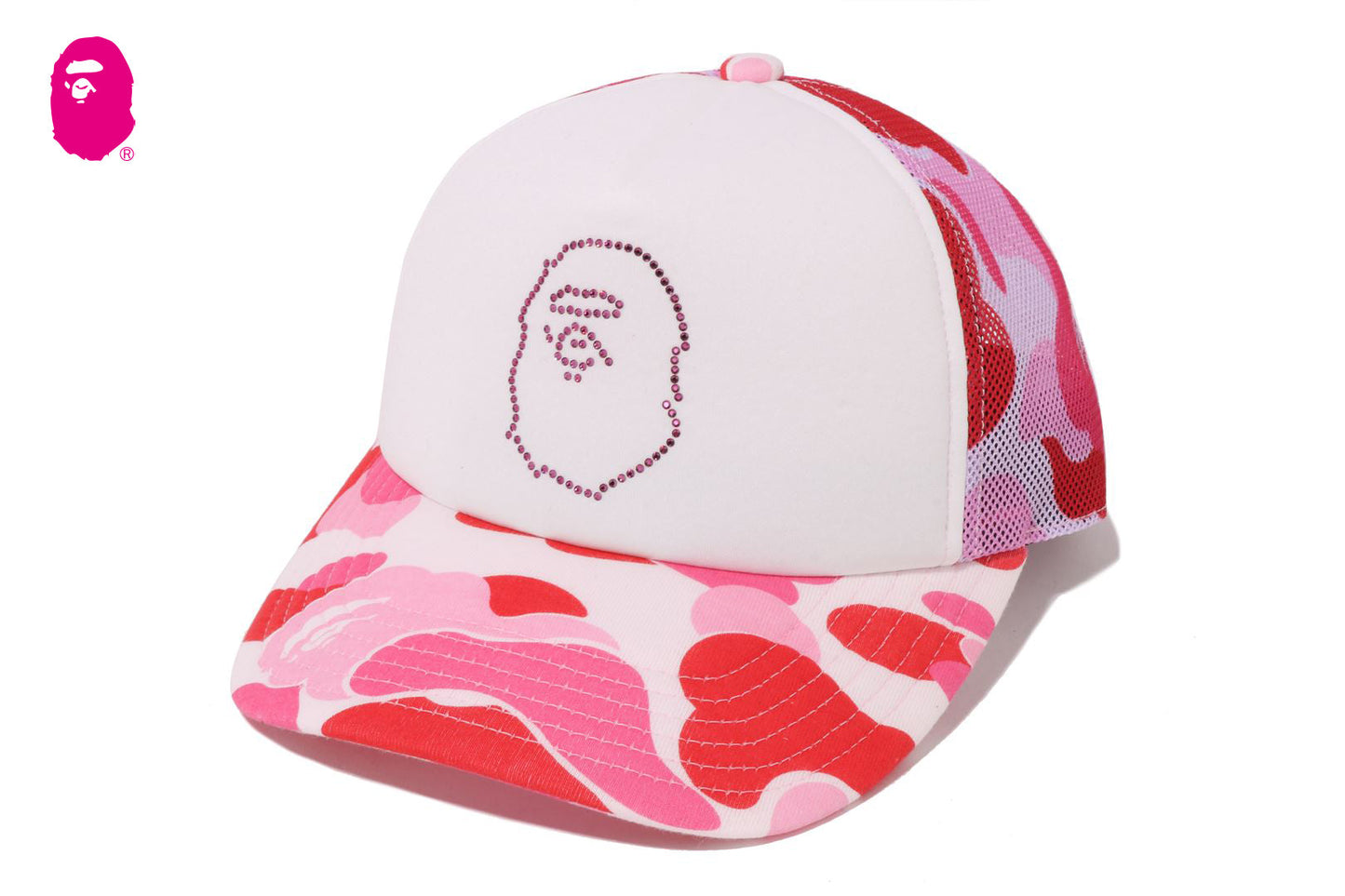 BAPE ABC CAMO CRYSTAL STONE MESH CAP