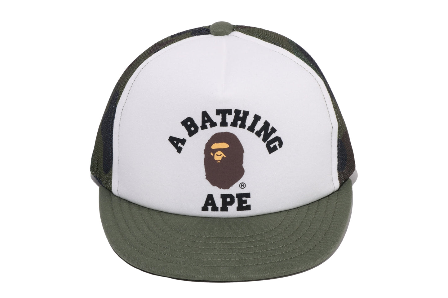 BAPE 1ST CAMO 大學風格網眼帽