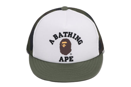 BAPE 1ST CAMO 大學風格網眼帽