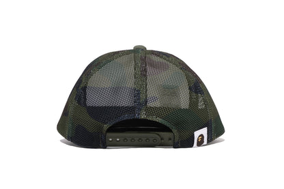 BAPE 1ST CAMO 大學風格網眼帽