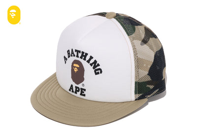 BAPE 1ST CAMO 大學風格網眼帽
