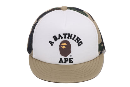BAPE 1ST CAMO 大學風格網眼帽