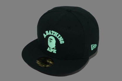 BAPE GLOW IN THE DARK COLLEGE NEW ERA 59FIFTY CAP