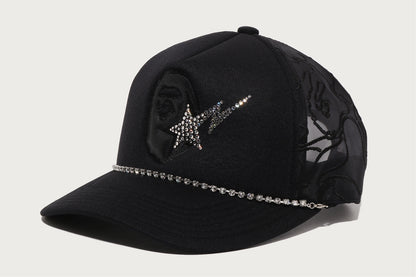 BAPE APE HEAD CRYSTAL MESH CAP