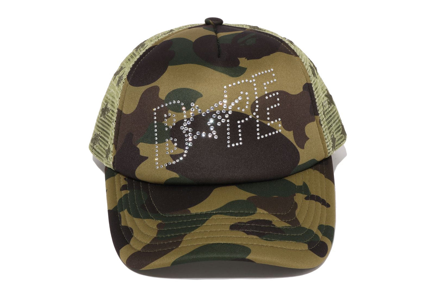 BAPE 1ST CAMO 水晶石 BAPE STA LOGO 網眼帽