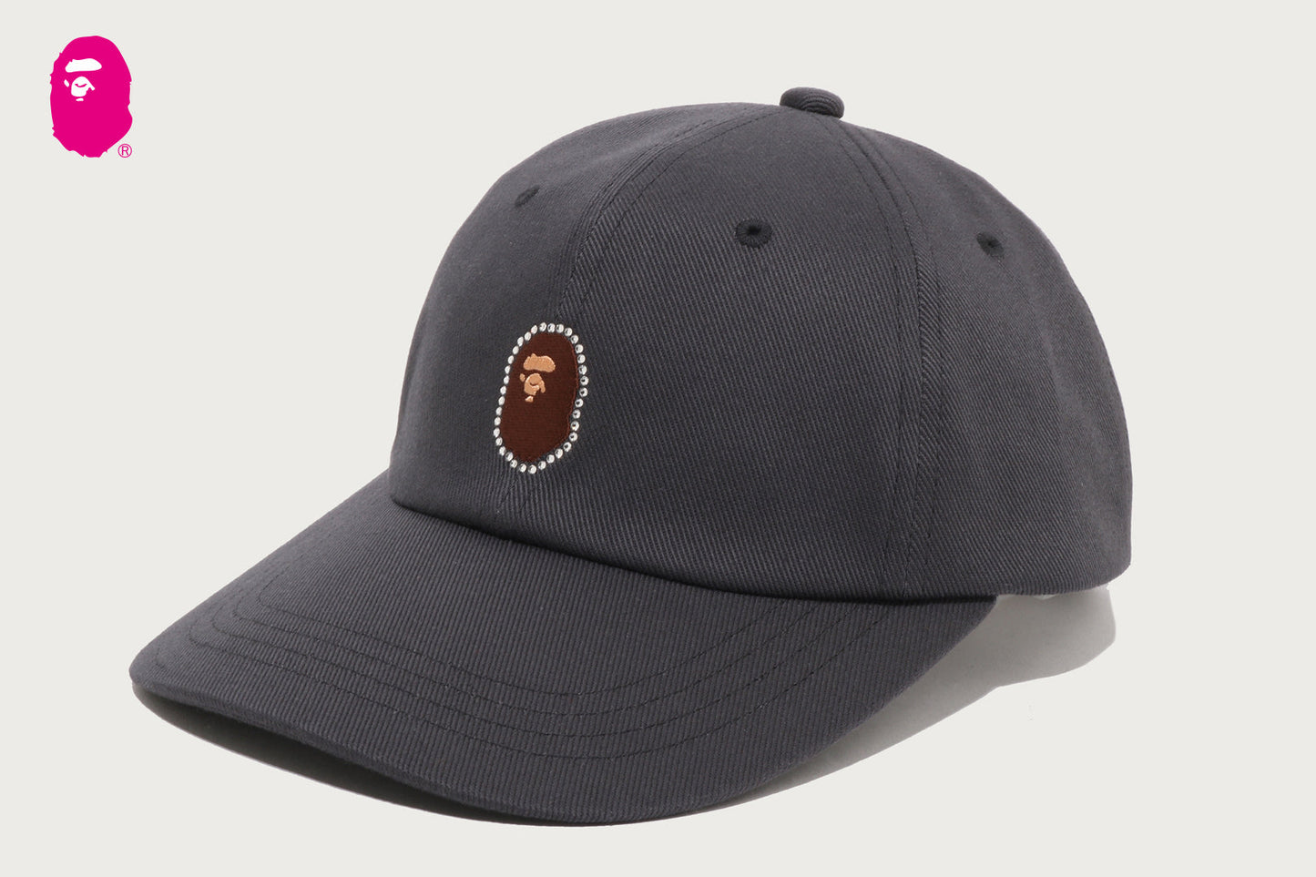 BAPE CRYSTAL STONE APE HEAD PANEL CAP