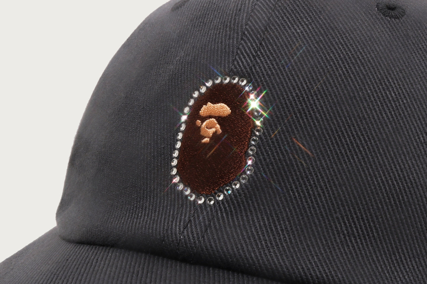 BAPE CRYSTAL STONE APE HEAD PANEL CAP