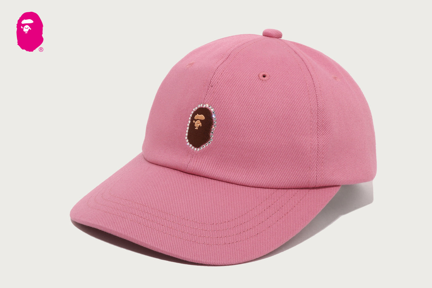 BAPE CRYSTAL STONE APE HEAD PANEL CAP
