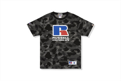 BAPE X RUSSELL 彩色迷彩T恤