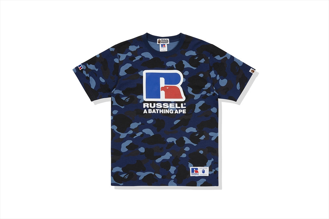 BAPE X RUSSELL 彩色迷彩T恤