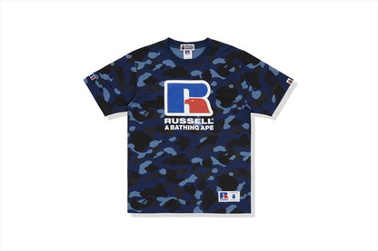 BAPE X RUSSELL 彩色迷彩T恤