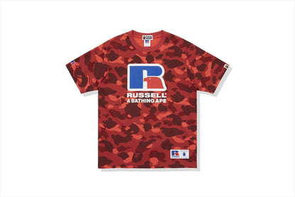 BAPE X RUSSELL 彩色迷彩T恤