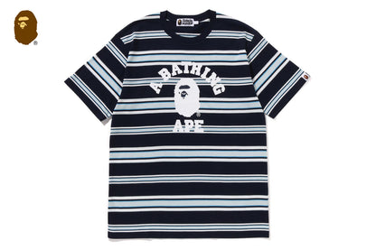 BAPE 大學條紋短袖T恤