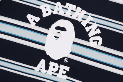 BAPE 大學條紋短袖T恤