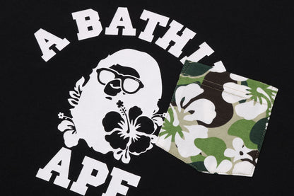 BAPE ABC RESORT CAMO POCKET COLLEGE TEE