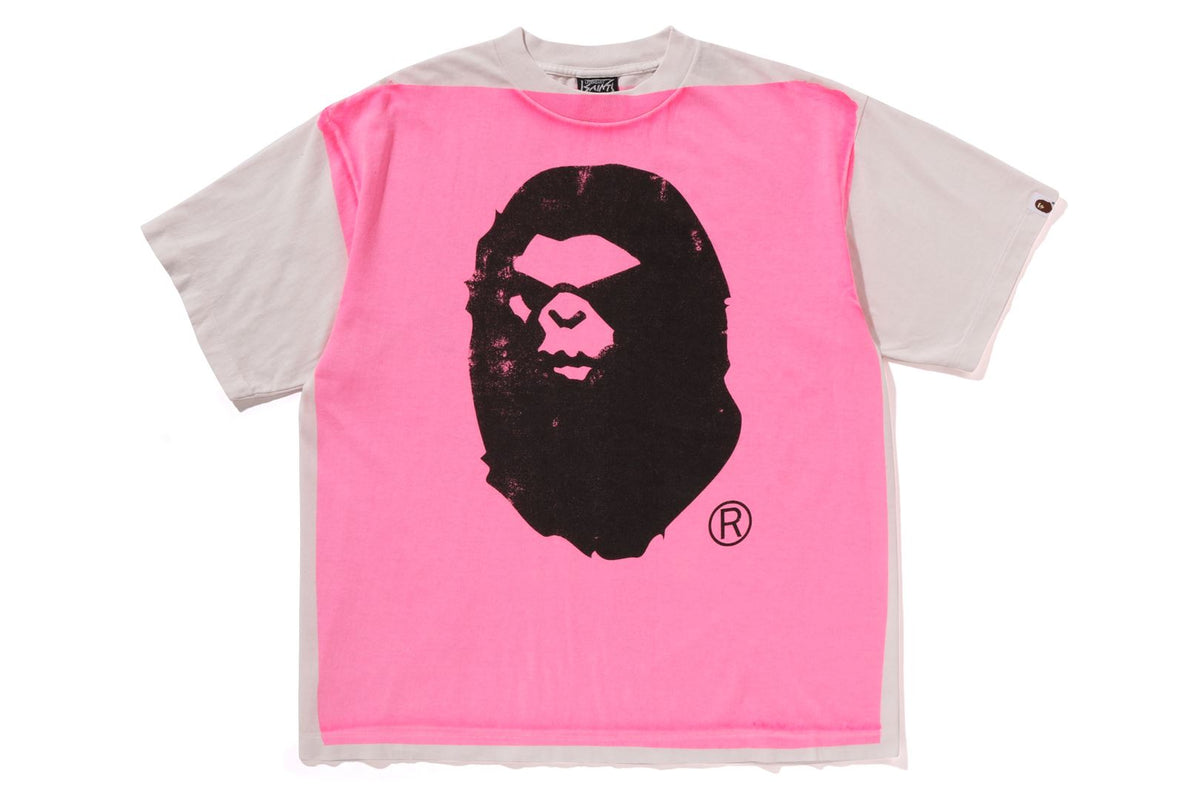 BAPE X SAINT MXX MAD FACE HANDPRINTING TEE