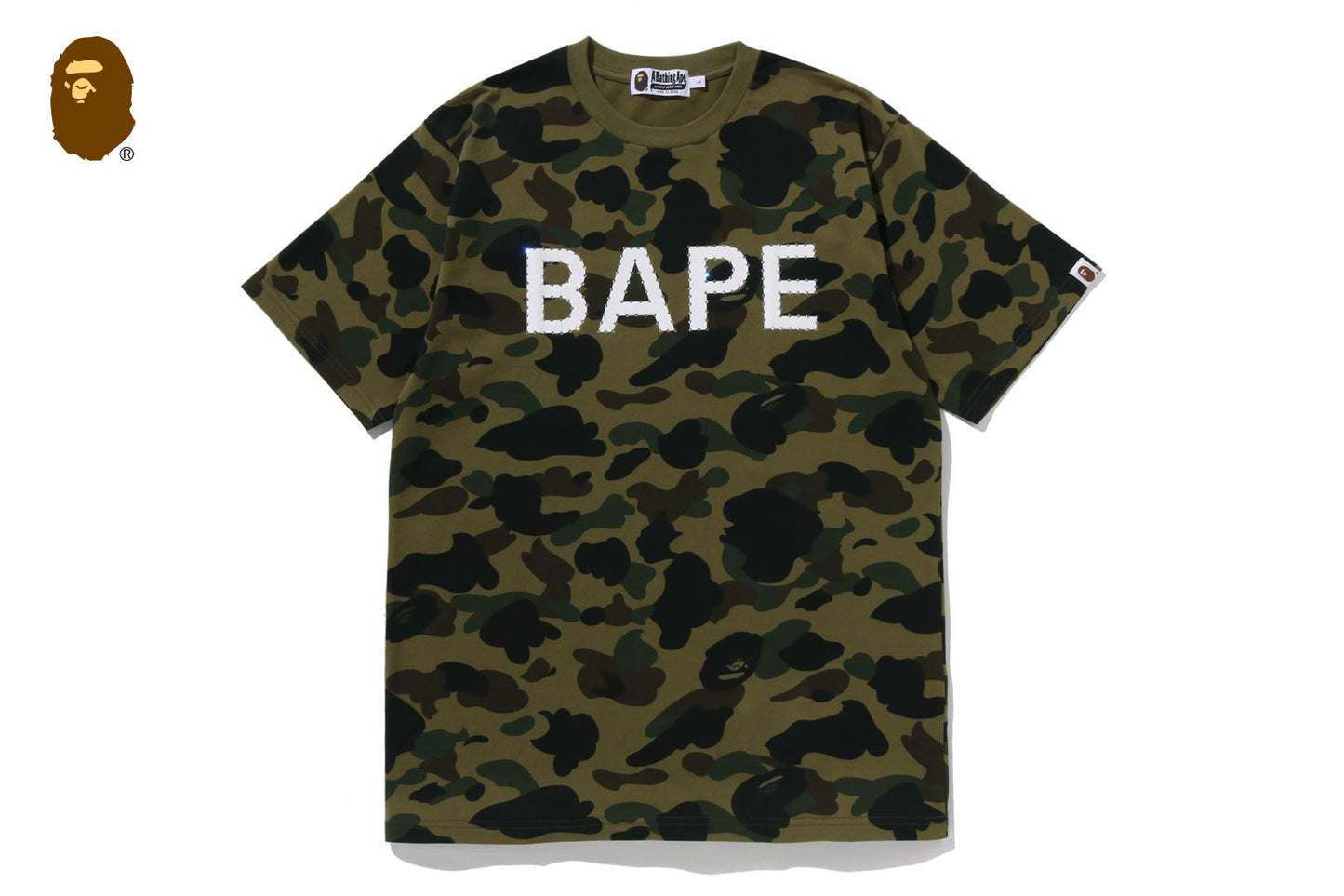 BAPE 1ST CAMO水晶亮片T恤