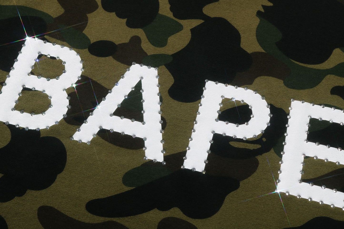 BAPE 1ST CAMO BAPE RHINESTONE TEE
