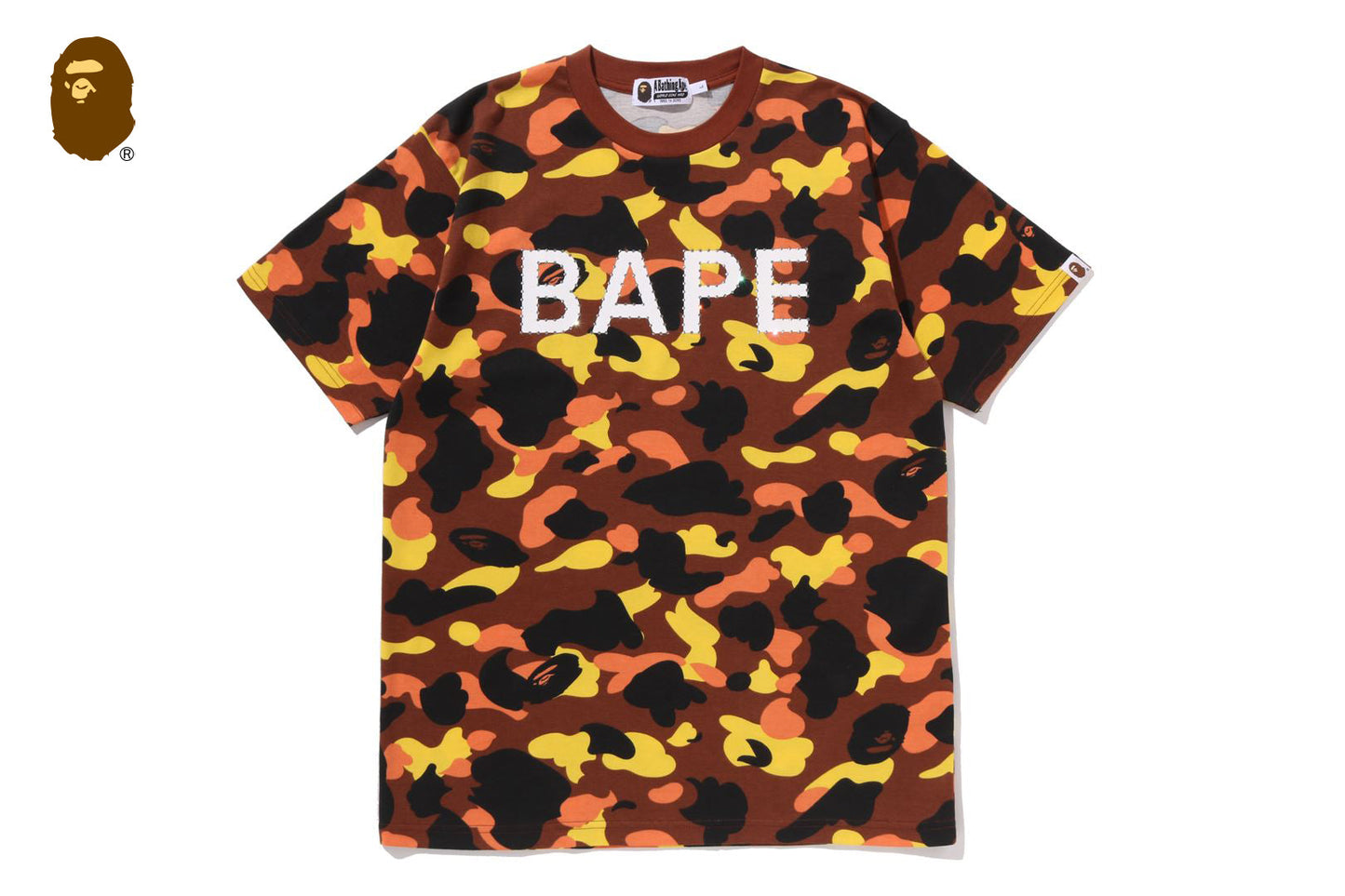 BAPE 1ST CAMO水晶亮片T恤