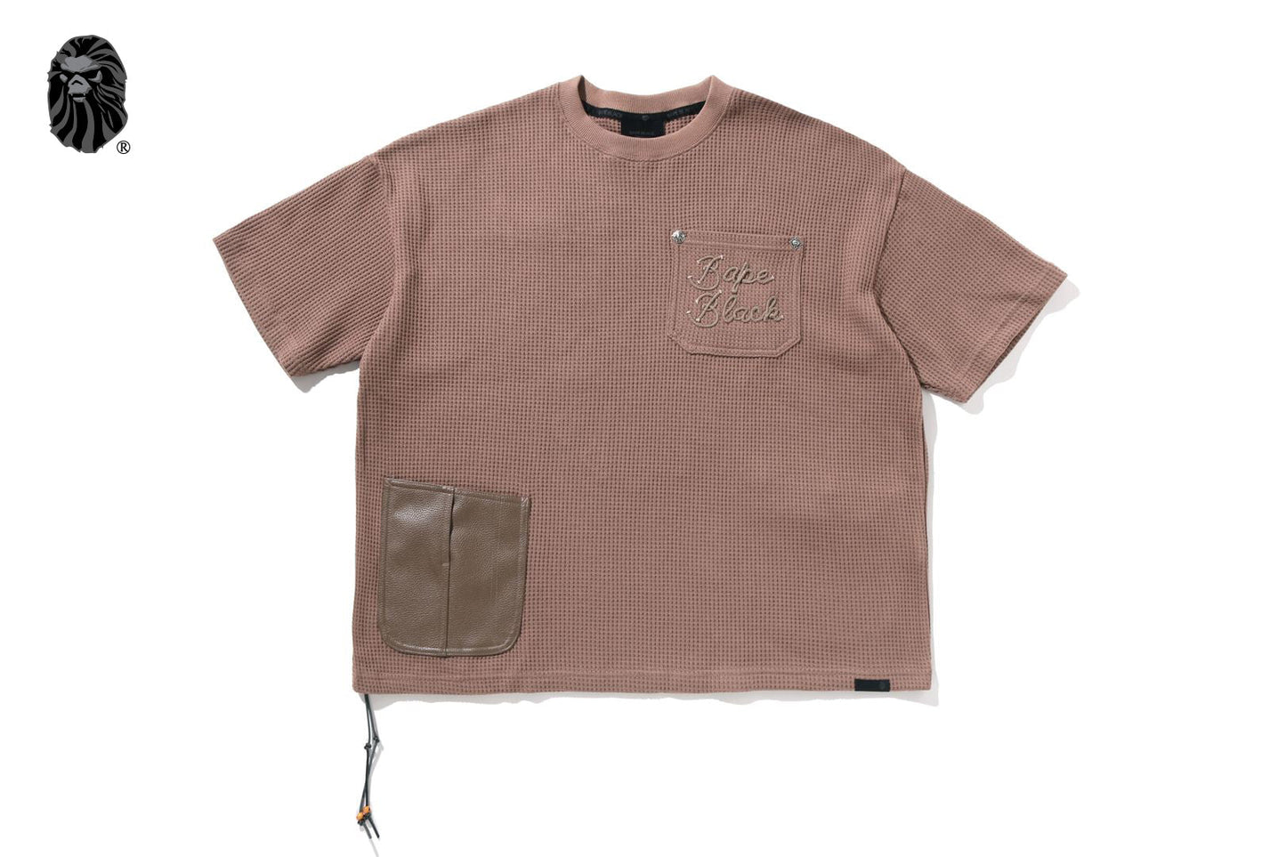 BAPE 黑色華夫工人織帶T恤